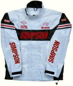 SIMSON レースジャケット ホワイト/ブラック/レッド＆レイングローブセット SIMSON レースジャケット ホワイト/ブラック/レッド＆レイングローブ