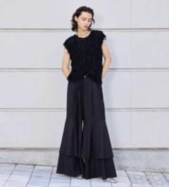 seyto ストライプレイヤードフレアパンツ - メルカリ