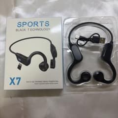 骨伝導イヤホン X7 ワイヤレス スポーツ ブラック - メルカリ