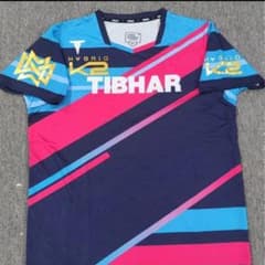 ティバー　服　Tシャツ　TIBHAR 海外限定 K2 卓球 ユニフォーム Ｖ2