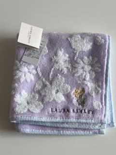 LAURA ASHLEY タオルケット 花柄 パープル リバーシブル LAURA ASHLEY タオルハンカチ パープル 花柄 - メルカリ