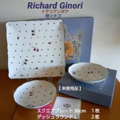 未使用品】リチャードジノリ イタリアンポア 野イチゴ プレート 2種3