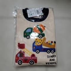 ミキハウス 車とクマ刺繍 トレーナー 100 新品未使用のサムネイル