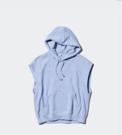 UNIQLO スウェットノースリーブパーカ blueのサムネイル