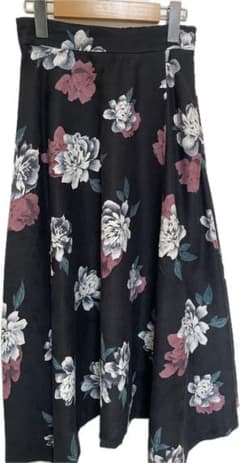 花柄アシンメトリースカート OZOC/ 38 ネイビーのサムネイル