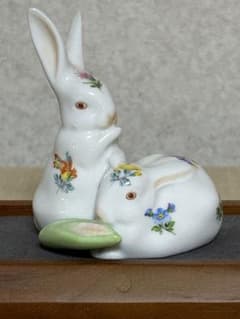 HEREND ヘレンド　フィギュリン　 花柄　うさぎ HEREND ヘレンド フィギュリン うさぎ - メルカリ