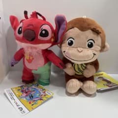 スティッチ おさるのジョージ ぬいぐるみ 2点セットのサムネイル