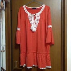 まりあさん専用  大きいサイズ オレンジチュニックのサムネイル