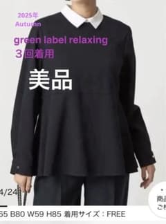 green label relaxingソフトジョーゼットペプラムプルオーバーのサムネイル