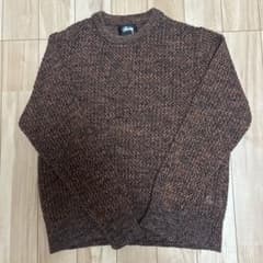 STUSSY ニット セーター ブラウン2 tone loose sweaterのサムネイル