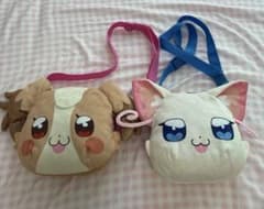 わんだふるぷりきゅあ！　肩掛けぬいぐるみバッグ　 犬飼こむぎ　猫屋敷ユキ