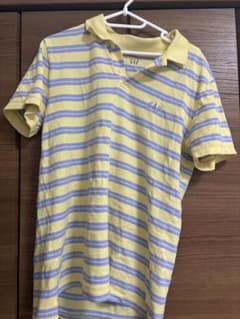 GAP ボーダー ポロシャツ 半袖 イエローのサムネイル