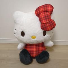 ハローキティ チェック×チェック　リボンドールGJ ぬいぐるみ