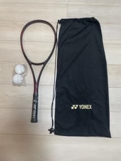 YONEX ボルトレイジ8v アカエムボール新品2個、ラケットケース付き