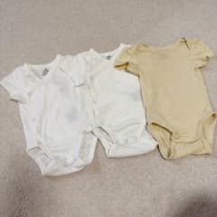 H&M 前開き 半袖ロンパース60サイズのサムネイル