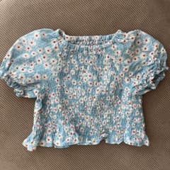 ZARA 花柄 シャーリング トップス 92cmのサムネイル