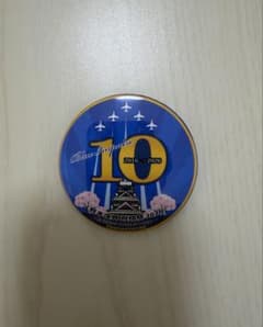 【非売品】熊本復興飛翔祭　ブルーインパルス缶バッジのサムネイル