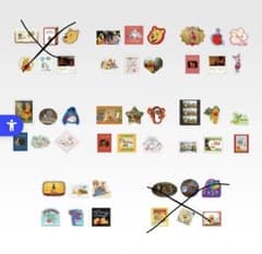 くまのプーさん一番くじ　K賞フレークステッカー　6種類　9枚のサムネイル