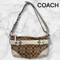 COACH SOHO HOBO シグネチャー ワンショルダー 総柄 ホワイト - メルカリ