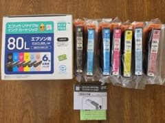 エコインク エプソン用 IC6CL80L 互換 6色パックのサムネイル