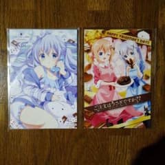 値下げ依頼歓迎！ご注文はうさぎですか？？ イラストカード2枚＋色紙のサムネイル