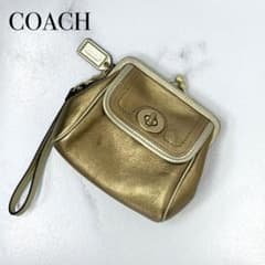 COACH Kiss Lock Mini Wallet Gold - メルカリ