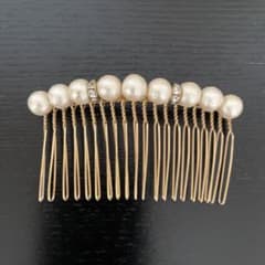 コットンパール　ヘアコーム　ヘアアクセサリーのサムネイル