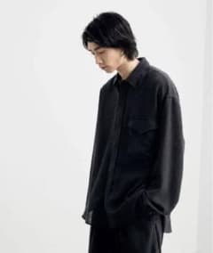 LIDNM  LIGHT TWEED NAVAL SHIRT 22SSのサムネイル