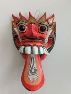 インドネシア バリ島 お面 魔除けセット インドネシアバリ島魔除け木製お面 - メルカリ