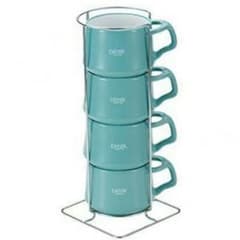 【ラッピング対応】新品未使用  DANSK コーヒーカップ4点セット ブルーのサムネイル