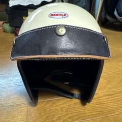 3 ヘルメット用 レザーバイザー ブラック　プレーンのサムネイル