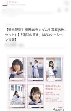 櫻坂46 偶然の答え 生写真 フルコンプのサムネイル