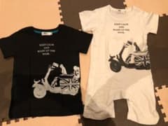 WASK80ロンパース 100Tシャツ 兄弟 おそろコーデのサムネイル