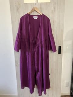 【美品】チャオパニック ワンピース カシュクール 2way パープル　Fのサムネイル