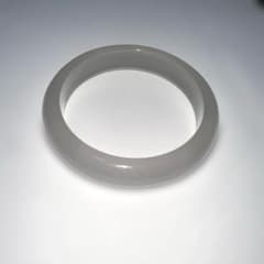 高品質 天然無処理瑪瑙玉髓　氷種 バングル - 5