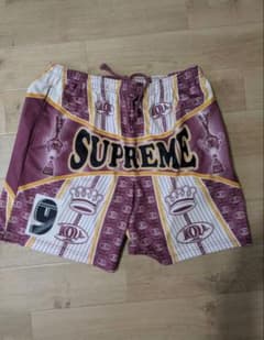 レア　Supreme ショートパンツ マルーン/ホワイト Supreme ショートパンツ マルーン/ホワイト - メルカリ