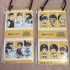 [망각 배터리 SoftBank HAWKS] 콜라보레이션 스마트폰 숄더 파우치