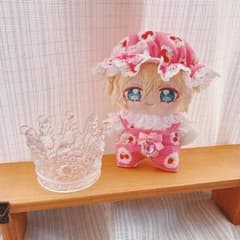 いつぬいサイズ☆ピンクチェック×イチゴ柄♡3点set☆あんスタぬい服 いつぬいサイズ☆ピンク×イチゴチェリー柄♡3点set☆あんスタぬい服