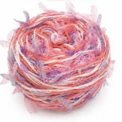 ファンシーヤーン ピンク系ミックス 毛糸　60gのサムネイル