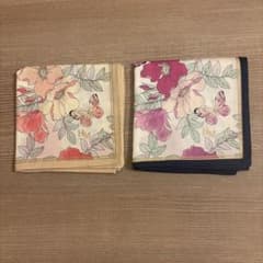 ハンカチ 2枚セット 花柄 蝶々のサムネイル