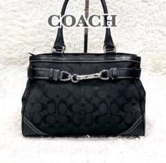 廃盤 美品 COACH ハンドバッグ 8K06 キャンバス レザー シグネチャー 廃盤 美品 COACH ハンドバッグ 8K06 キャンバス レザー シグネチャー