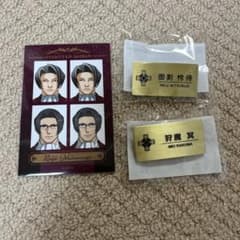 Capsule Lottery Ace Attorney Memory of the Prosecutor Stickers and Can Badges: Miles Edgeworth and Karma Mei