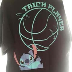 バスケ Ｔシャツ スティッチ×ミズノ  黒 水色 Mサイズのサムネイル