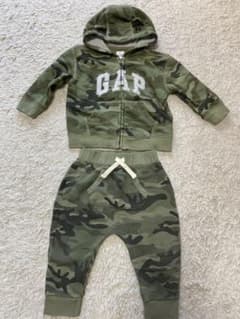 美品✨babyGAP✨ベビーギャップ✨迷彩✨カモフラ✨セットアップ✨6-12mのサムネイル