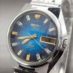 稼働】キングセイコー バナックスペシャル カットガラス ブルー文字盤 