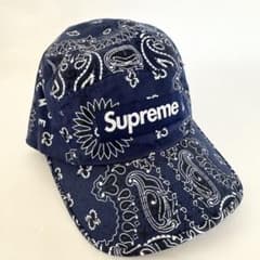 Supreme バンダナ柄 Camp Cap ネイビー シュプリーム キャップのサムネイル