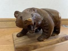 熊　木彫り② 骨董品　値下げ可のサムネイル