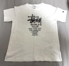 STUSSY×Champion ステューシー　ワールドツアーTシャツ 白 Sのサムネイル