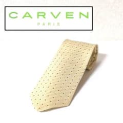 Thumbnail of ★美品★ カルヴェン ネクタイ クリーム イエロー ドット 格子柄 ビジネス