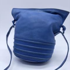 LOEWE ロエベ ミニバケットショルダーバッグ 巾着 ブルー ポシェット